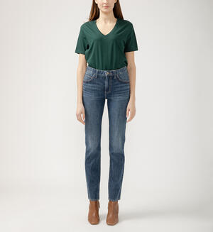 Ruby Mid Rise Straight Leg Jeans