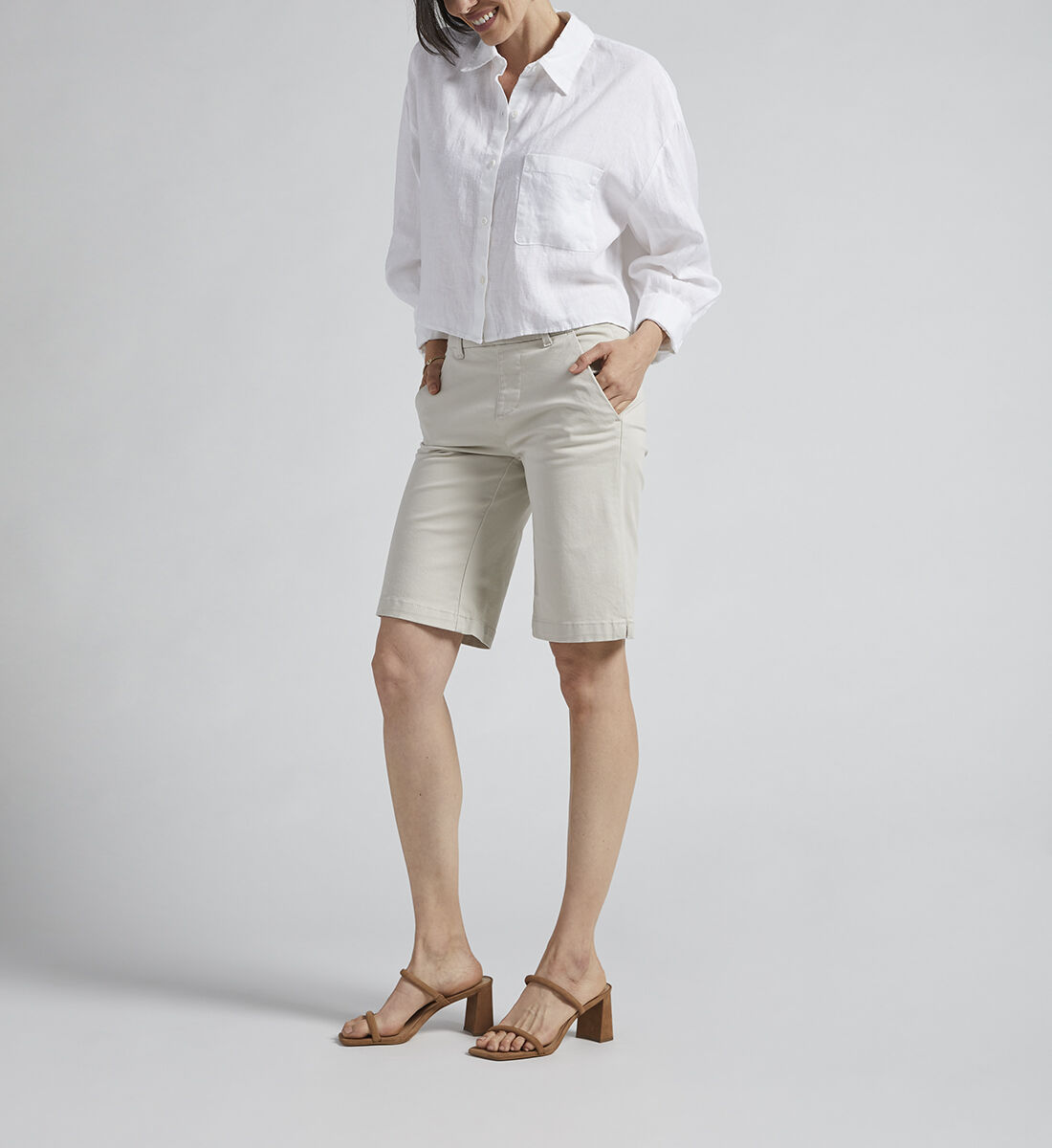 Pull on sale bermuda shorts womens