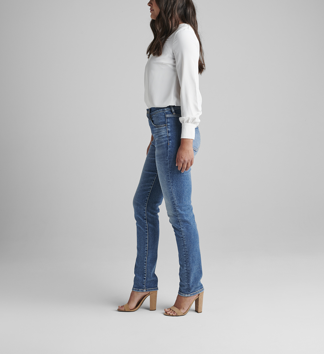 high rise pull on jeans