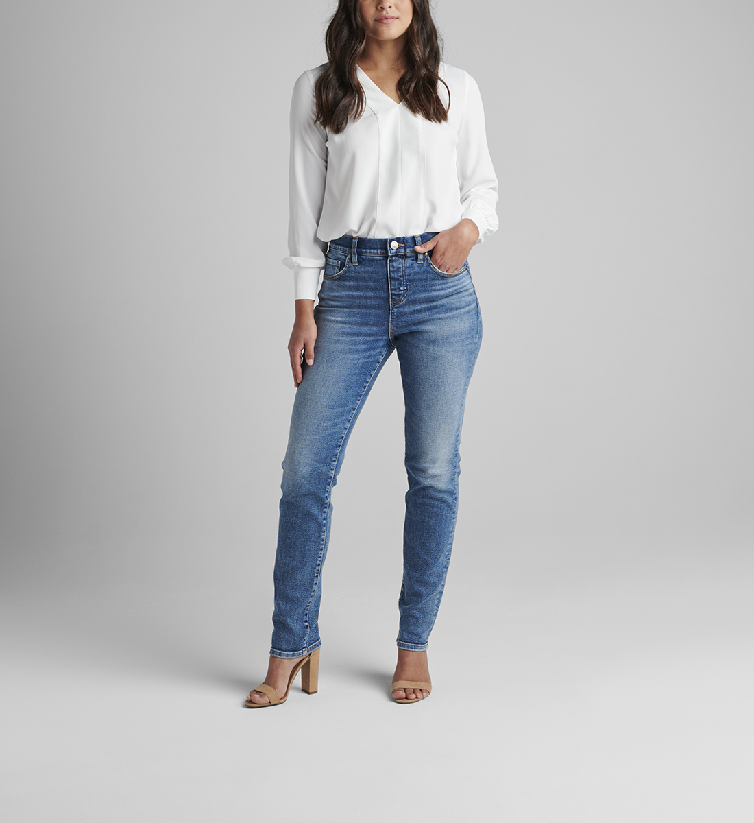 Valentina High Rise Straight Leg Pull-On Jeans Petite - Jag Jeans US